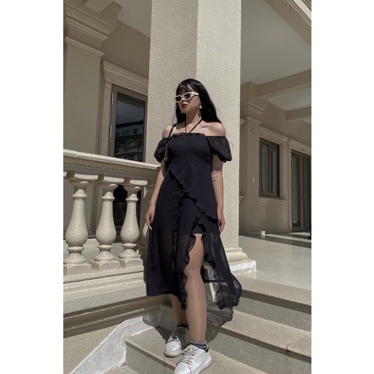 Váy maxi xẻ tà bigsize Aurora