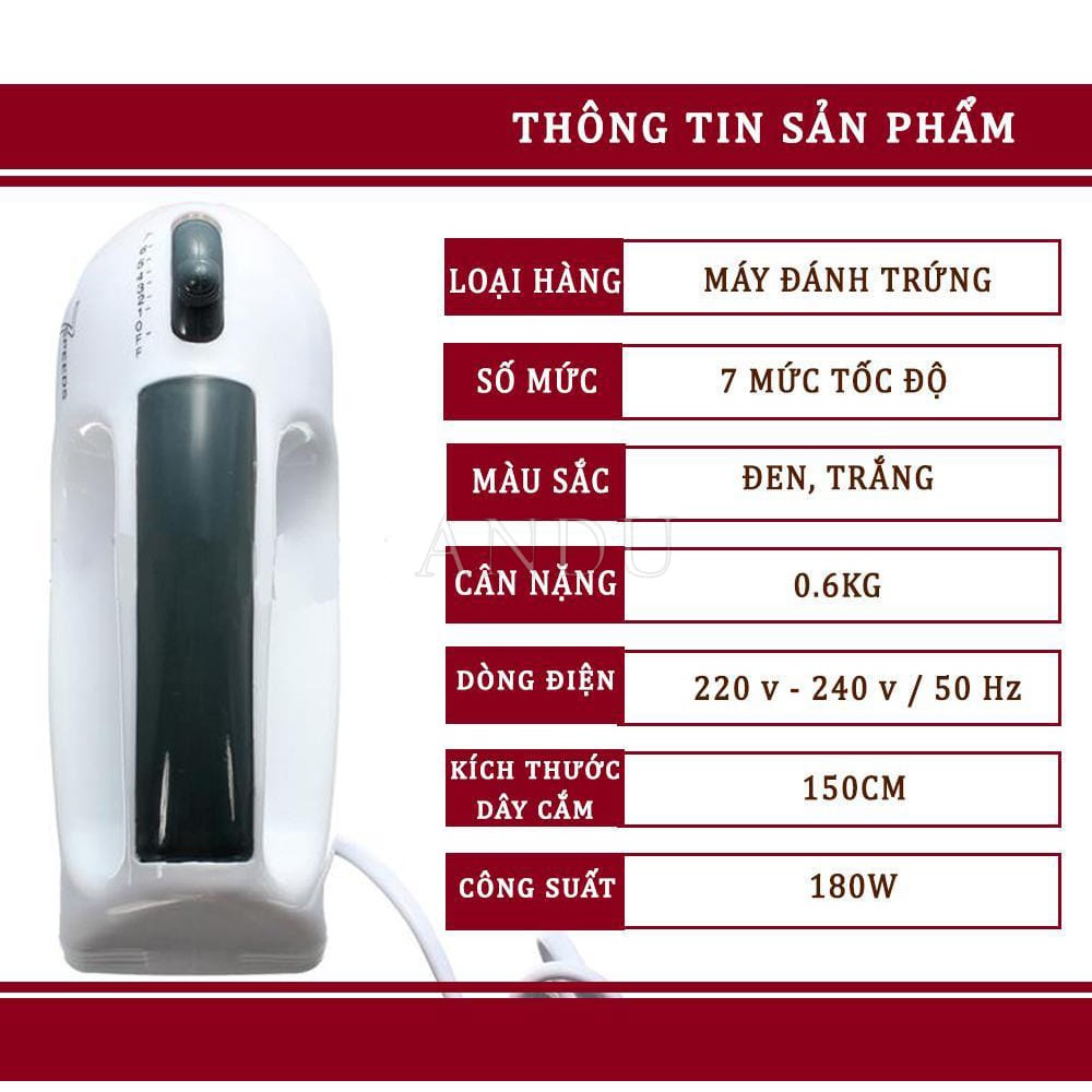 Máy Đánh Trứng Cầm Tay 7 Tốc Độ 4 Đầu Cao Cấp, Tiện Lợi - Bảo Hành 12 tháng [TIME_MART siêu thị tiện ích gia đình]