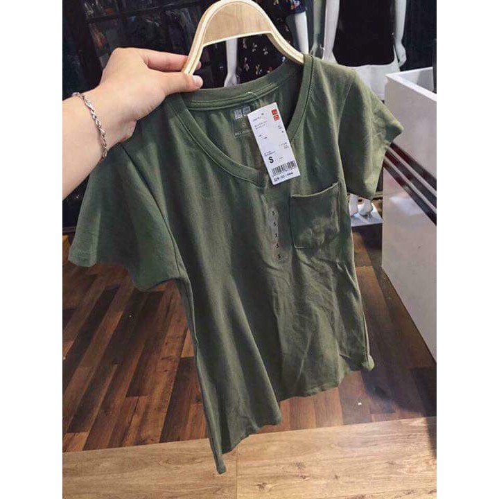 (sỉ 3 4x) ÁO PHÔNG THUN CỔ TIM TÚI NGỰC