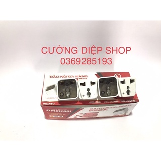Phích cắm điện OMINSU chuyển đổi ổ 3 chấu sang 2 chấu / phích chuyển đổi