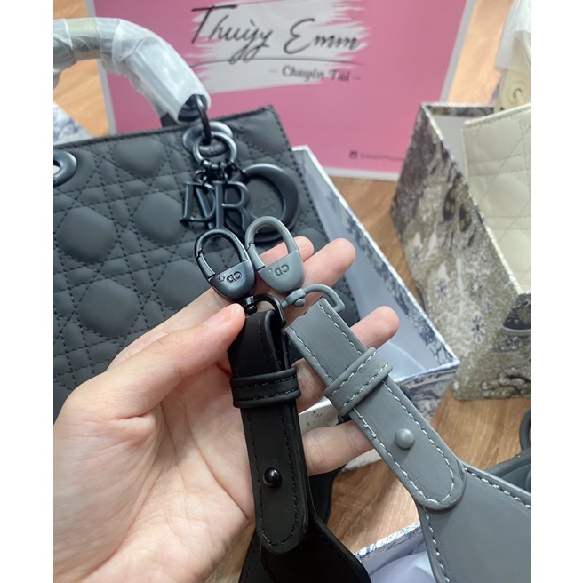 Túi xách nữ Dior Lady vuông 5 ô da mịn bản mới full màu quai chữ