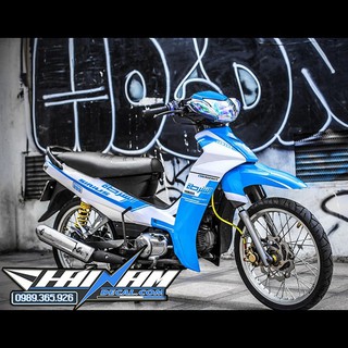 Tem Trùm Sirius Xanh Trắng Trơn