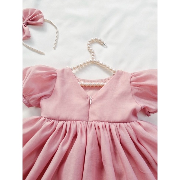 váy công chúa hồng cho bé 3-18kg Tăngh bờm ngọc