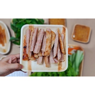 Dĩa vuông mo cau DV15/ Set 5 cái, chén đĩa mo cau dùng 1 lần cao cấp, tiện lợi, thân thiện môi trường/ mo cau xứ Tiên