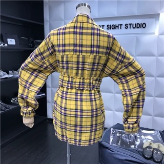 Đầm sơ mi bo eo korea