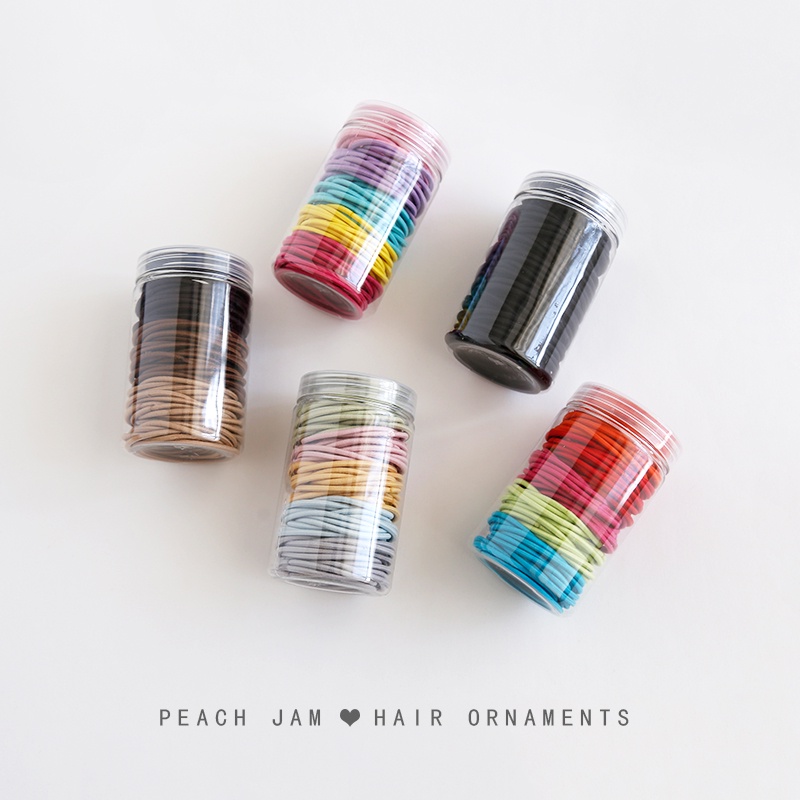 Dây Buộc Tóc Cao Su Màu Sắc Kẹo Ngọt Đa Năng Phong Cách Hàn Quốc Cho Nữ
