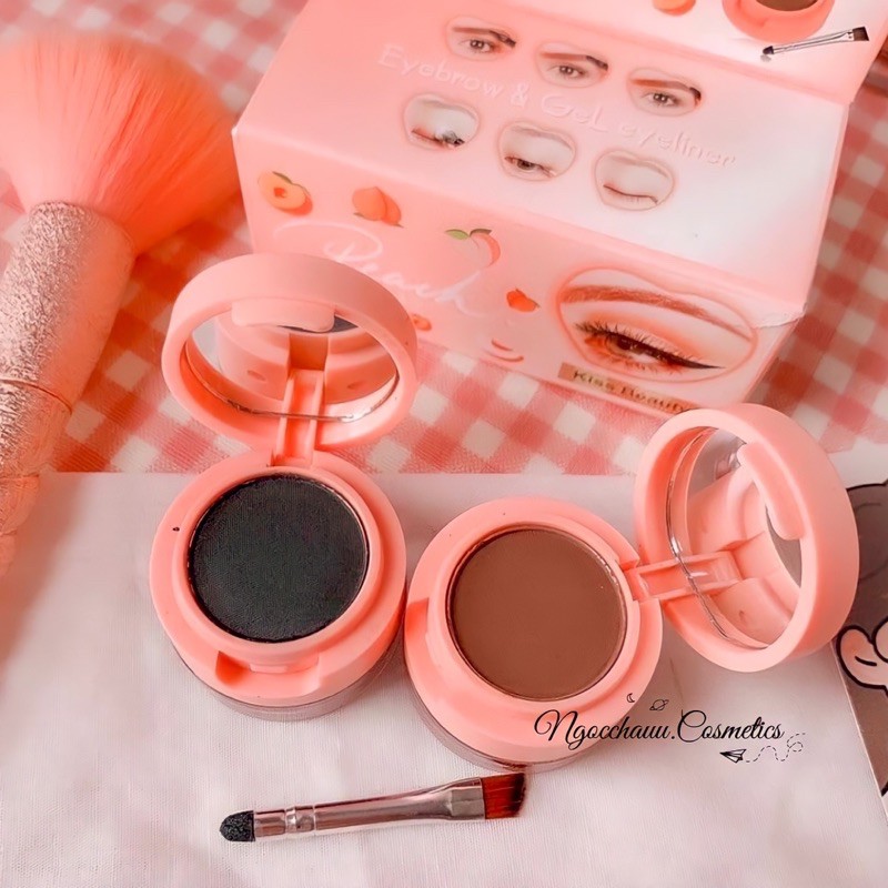 BỘT TÁN MÀY & GEL KẺ MẮT 2in1 PEACH | BigBuy360 - bigbuy360.vn