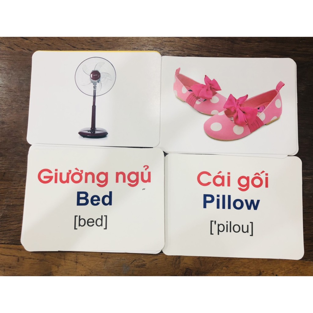 Bộ Thẻ Học Thông Minh 19 Chủ Đề Loại To Song ngữ tiếng Anh loại chuẩn Glenn Doman Flashcard cho bé từ 0-6 tuổi