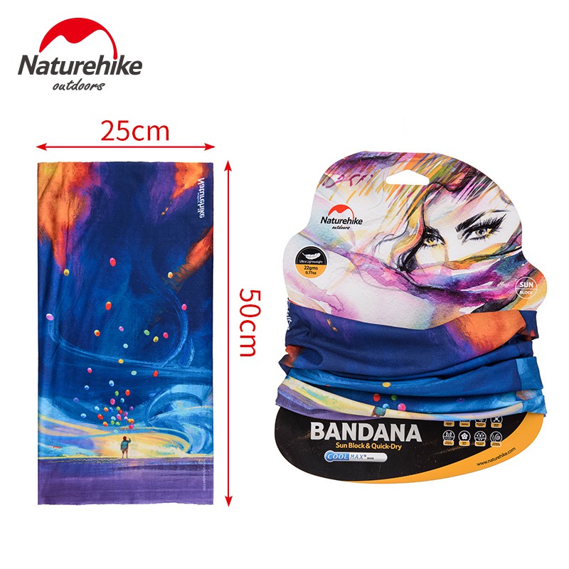 Khăn ống đa năng đi phượt, du lịch, chơi thể thao thoáng khí NatureHike NH17T020-J - Bandana