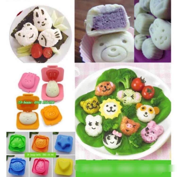 BỘ 8 KHUÔN ÉP TRỨNG, ÉP CƠM, LÀM BÁNH NHIỀU MẪU