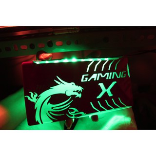 Backplate MSI GTX 1050Ti - RGB LED (Cắt lazer)