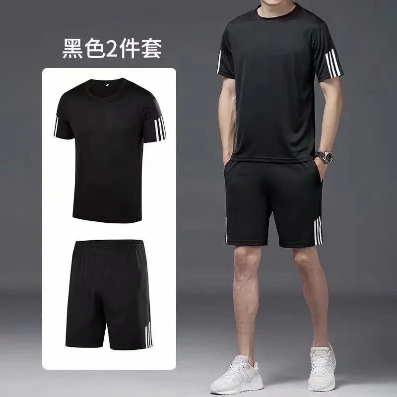 Bộ Đồ Thể Thao Tay Ngắn Dáng Rộng Nhanh Khô In Họa Tiết Thời Trang Cho Nam