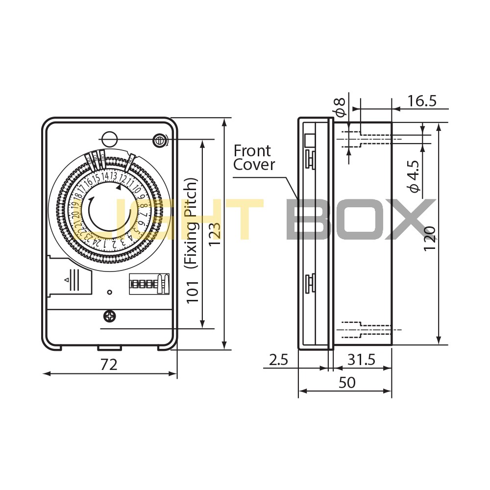 Công tắc đồng hồ Panasonic TB118 (có pin)