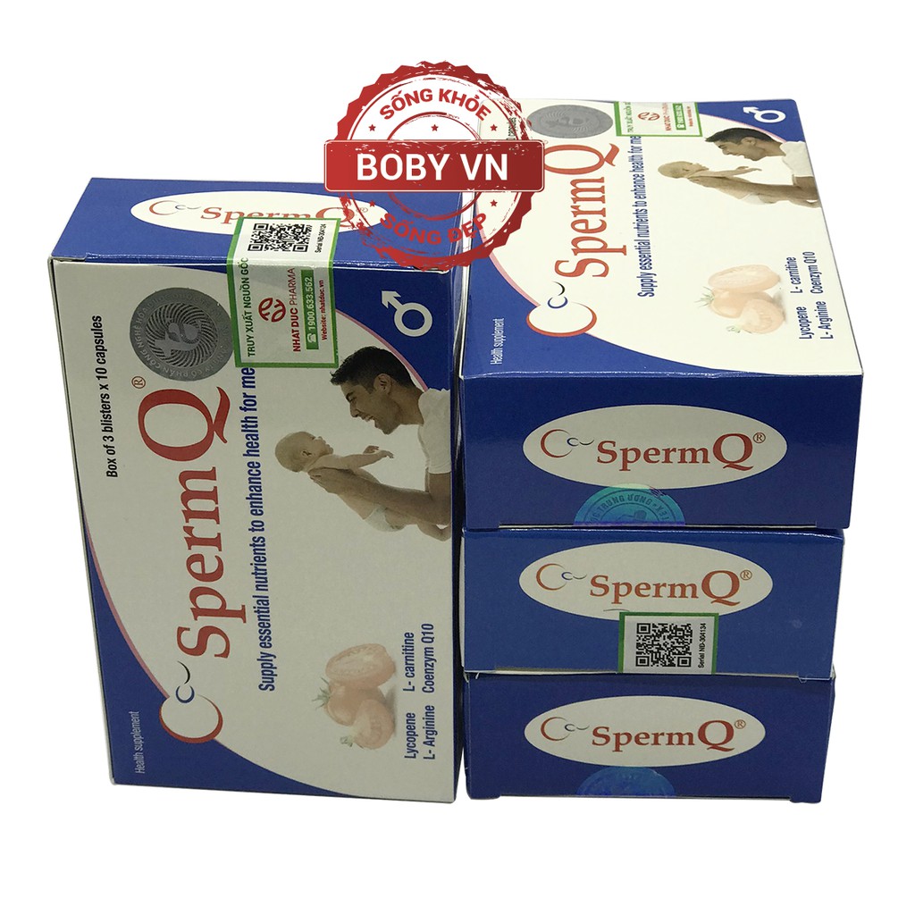 Sperm Q - Giúp tăng số lượng &amp; chất lượng tinh trùng (Hộp 30 Viên)