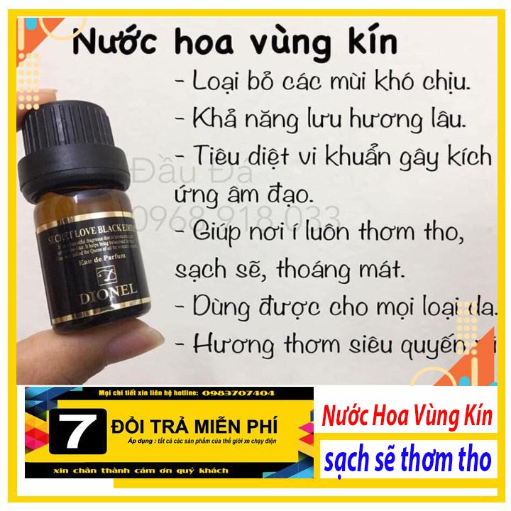 [SALE SẬP SÀN] [HÀNG CAO CẤP] Nước Hoa Vùng Kín Dionel SECRELOVE Hàn Quốc FREESHIP TOÀN QUỐC