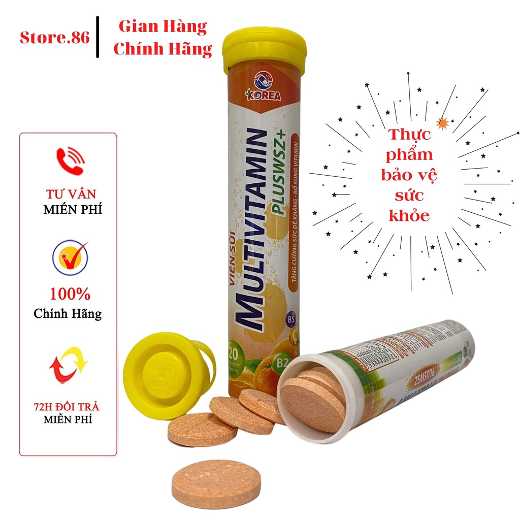 Viên sủi bổ sung vitamin Multivitamin ❤️FREESHIP❤️ tăng sức đề kháng Tuýp 20 viên [ Hàng chính hãng]