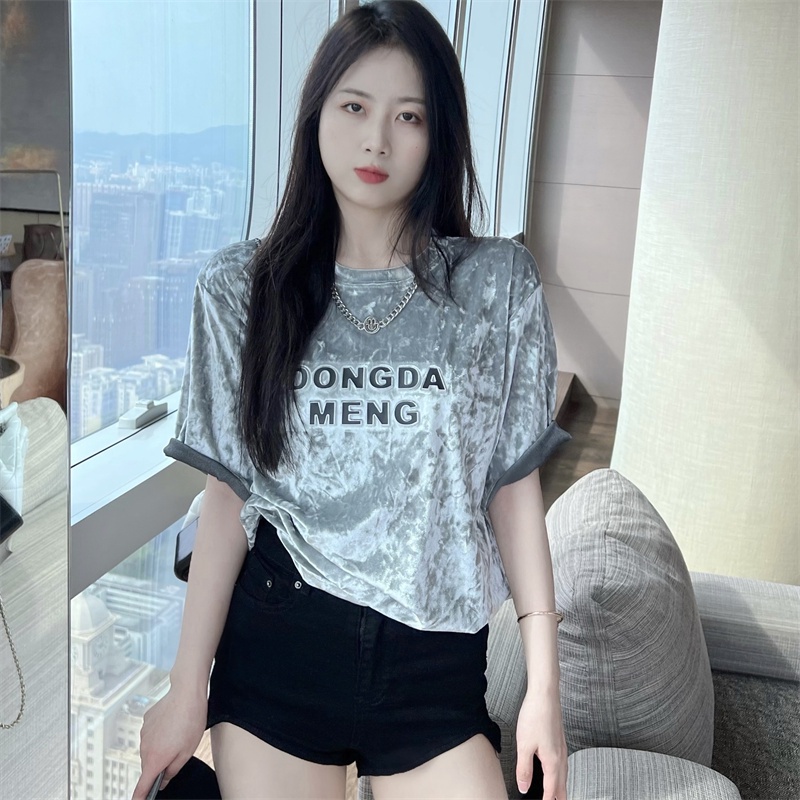 Áo Thun Nữ Ngắn Tay In Chữ Thời Trang