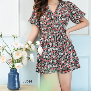 Jumpsuit Nữ, Áo Liền Quần Nữ Hoa Nhí 2 Tầng Lụa Hàn Không Nhăn Nhàu MASIE Ju014