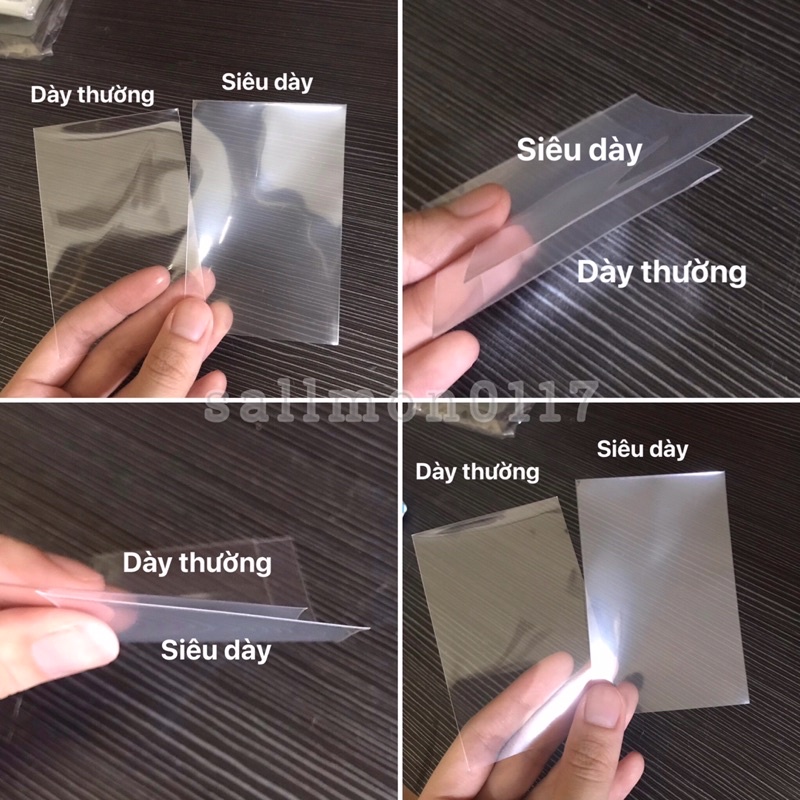 Sleeve MeeT 6.0x8.7cm 6.5x9.0cm dày thường bọc bảo vệ thẻ bài đựng card tranh ảnh