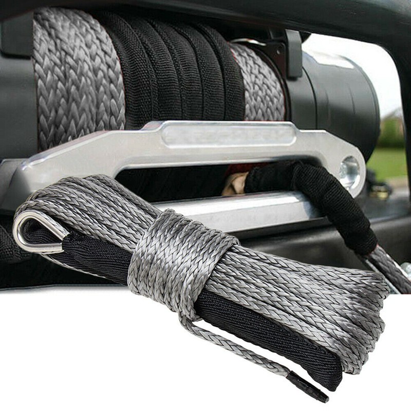 3/16 inch x 50 inch 7700LBs Synthetic Winch Line Cable Rope(Grey)