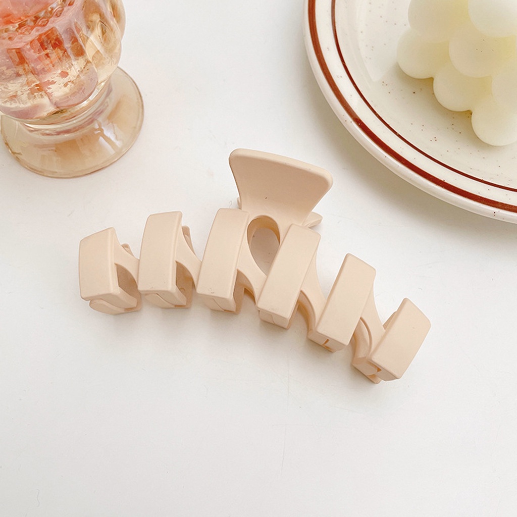 Kẹp Tóc Màu Trà Sữa Cỡ Lớn Tiện Dụng Cho Nữ