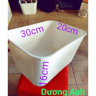 Khay nhựa trắng nuôi cá (7lit)