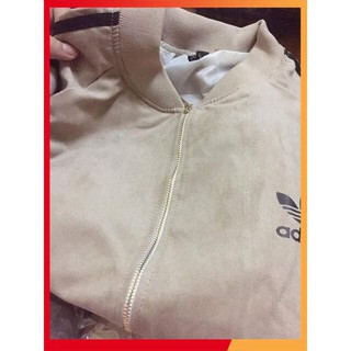 [ Sale Off ] Áo khoác bomber da lộn(kèm video) thời trang elise