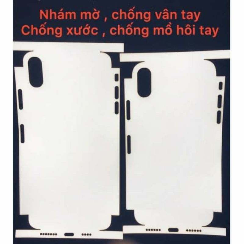 Miếng Dán PPF Nhám Full Toàn Thân Dành Cho Iphon - Chống Bám Vân Tay - Full Viền Máy - Full Từng Lỗ Loa