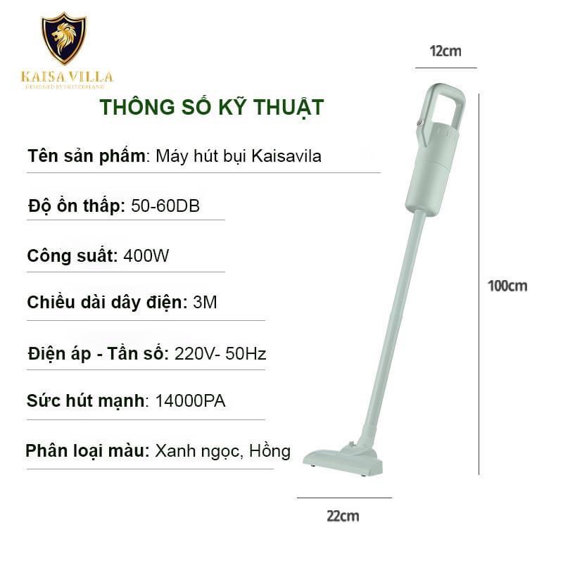Máy Hút Bụi Cầm Tay Kaisa Villa JD 8019 (Xanh/Hồng) - Thông Minh Gia Đình Nhỏ Gọn, Tiện Lợi - Bảo hành 12 tháng