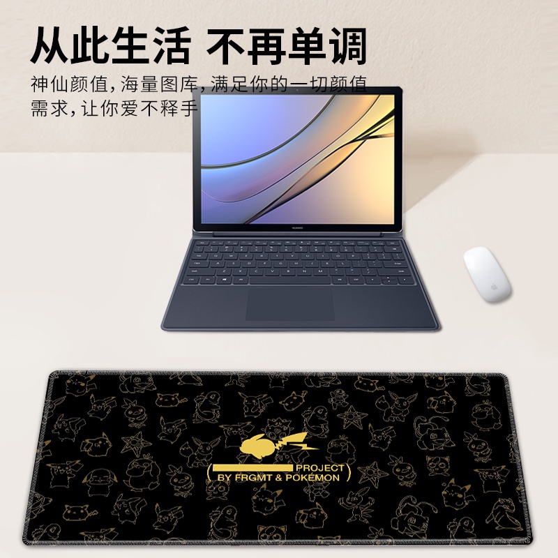 Tấm Lót Chuột Bàn Phím Máy Tính Mở Rộng In Hình Pokemon Pikachu Dễ Thương