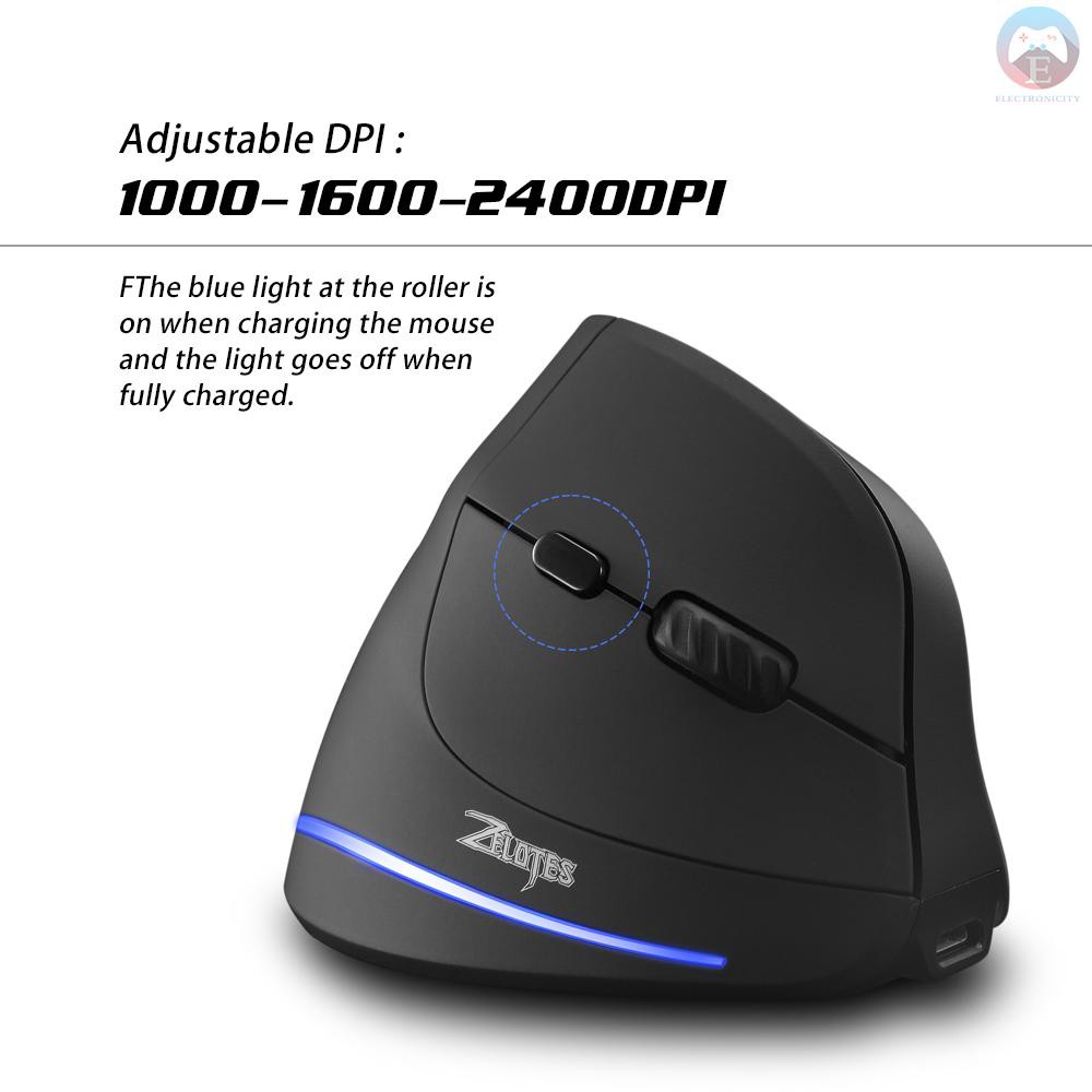 Ê F-35 Mouse Wireless Vertical Mouse Ergonomic Rechargeable 2400 DPI Optional Portable Gaming Mouse for Mac Laptop PC Co