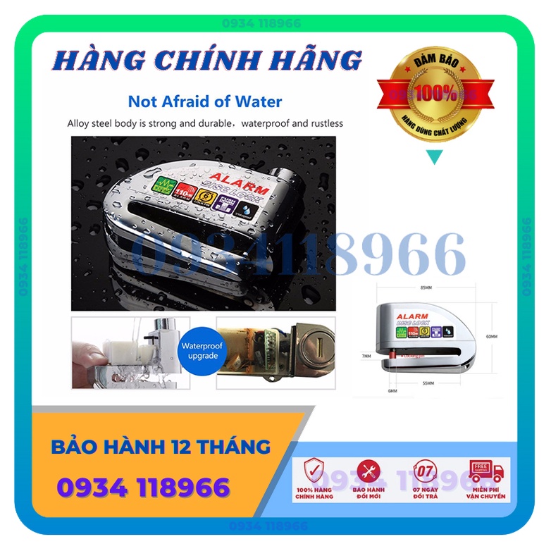 Ổ khóa đĩa xe máy báo động còi hú chống trộm Veision - Bào hành 2 năm