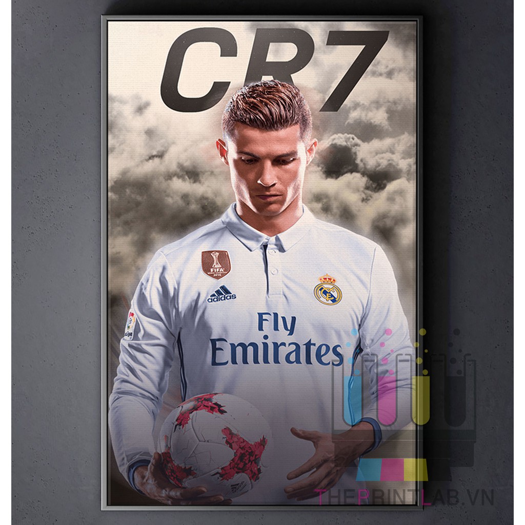 TRANH CANVAS CẦU THỦ BÓNG ĐÁ treo tường in theo yêu cầu - Cristiano Ronaldo CR7 27