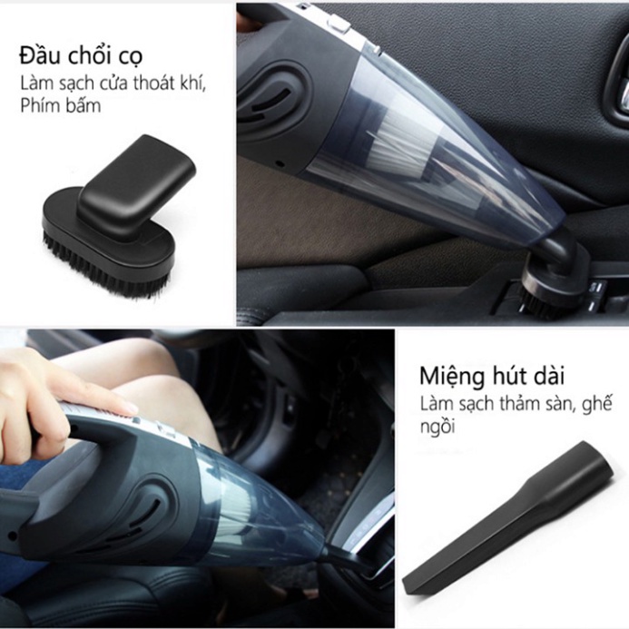 Máy hút bụi cầm tay mini, máy hút bụi giường, ô tô không dây 6053 lực hút 9000PA hút liên tục 30P