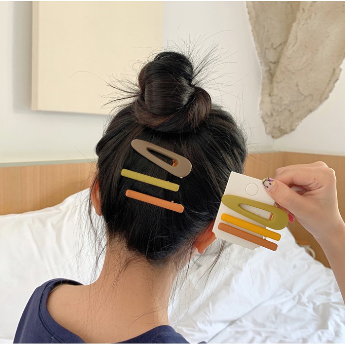 Kep tóc hàn quốc theo set màu pastel siêu đẹp, cài tóc một bên xinh sang cực đỉnh cho phái đẹp
