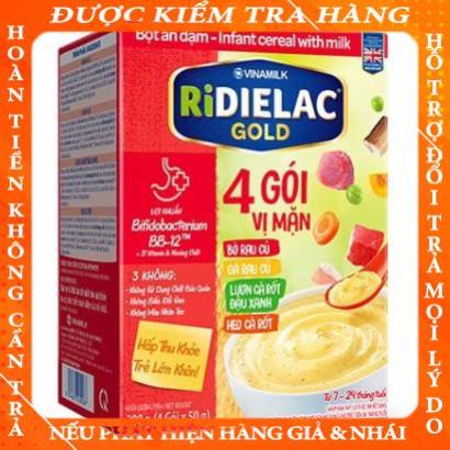 BỘT ĂN DẶM RIDIELAC GOLD 4 VỊ MẶN - HỘP GIẤY 200G phanloi