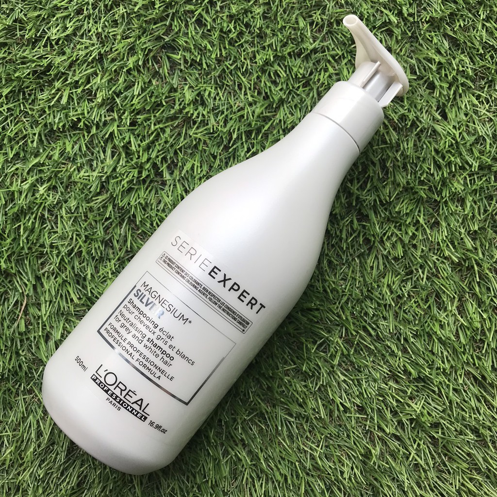 Dầu Gội Giữ Bền Ánh Sắc Cho Tóc Nhuộm Xám Bạc Loreal Magnesium Silver 500ml