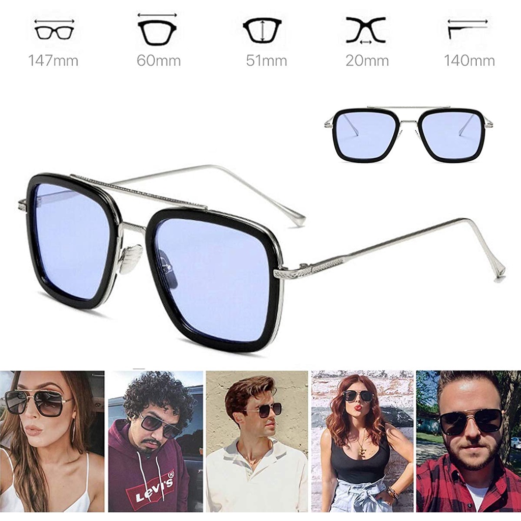 Kính mát Marvel tony stark 006 phong cách avengers iron man thời trang cho nam