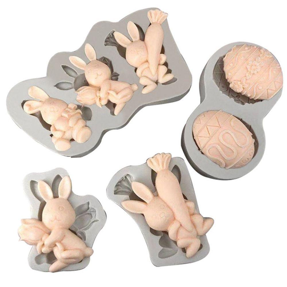 YIYU Khuôn Silicon Làm Kẹo Đường Hình Thỏ 3D
