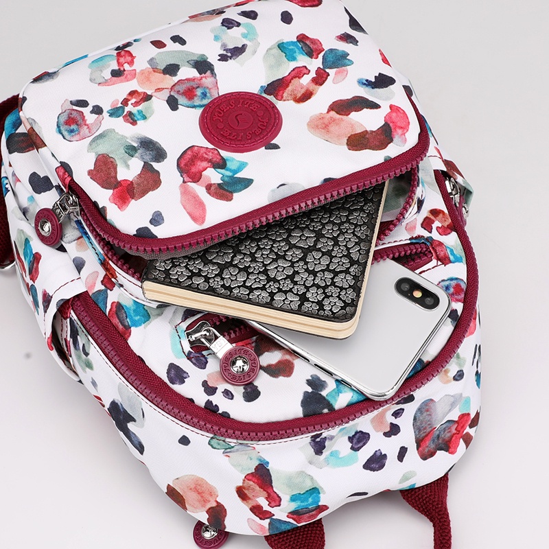 Ba Lô Vải Oxford Sức Chứa Lớn Nhiều Ngăn In Họa Tiết Phong Cách Mới