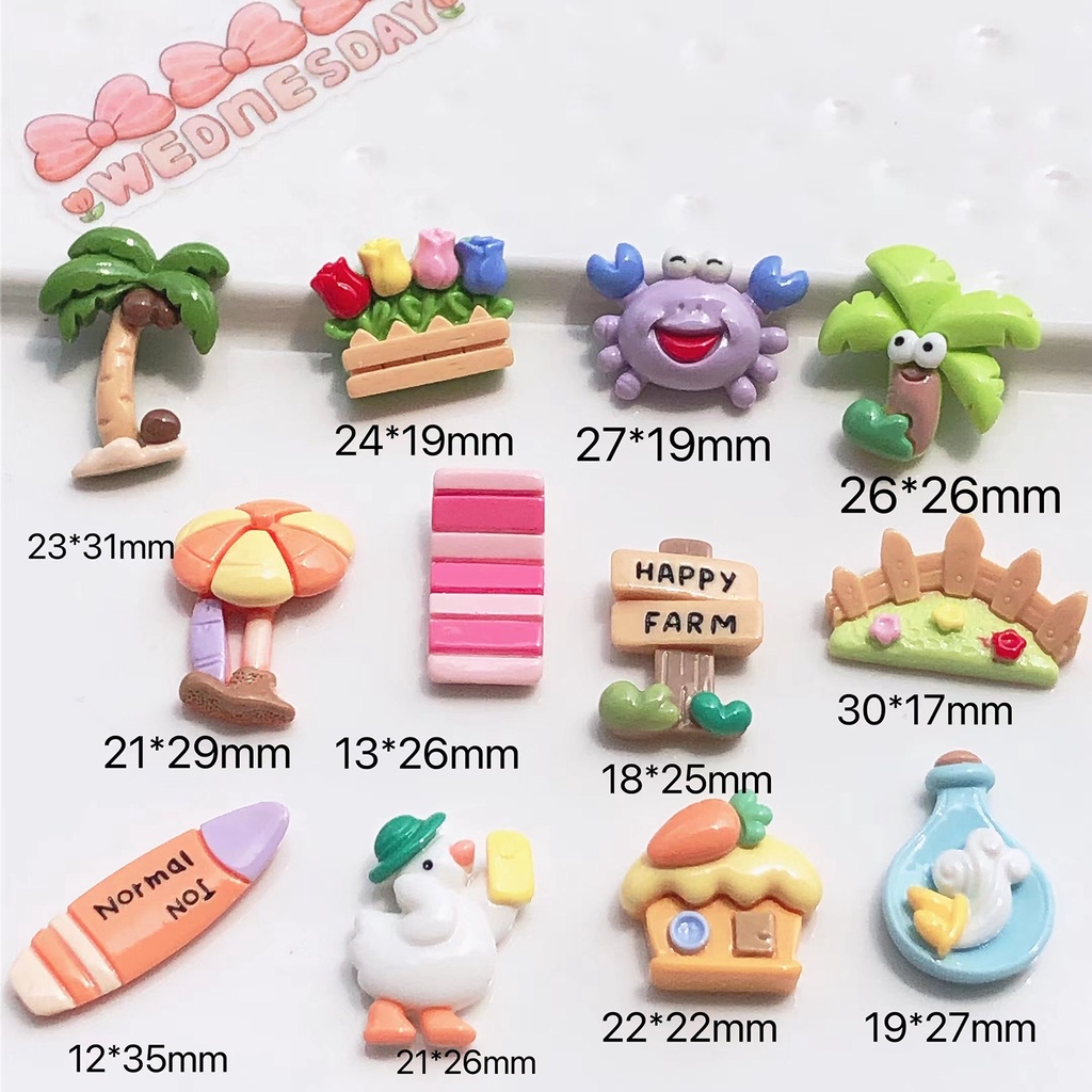 phong cách bãi biển Resin phụ kiện dép Crocs charm DIY khóa giày crocs jibbitz Nhựa trang sức Phụ kiện trang trí giày crocs nút trang trí điện thoại di động Nắp đậy / Khung ảnh / Cốc nước / Túi Nguyên liệu làm phụ kiện handmade sáng tạo