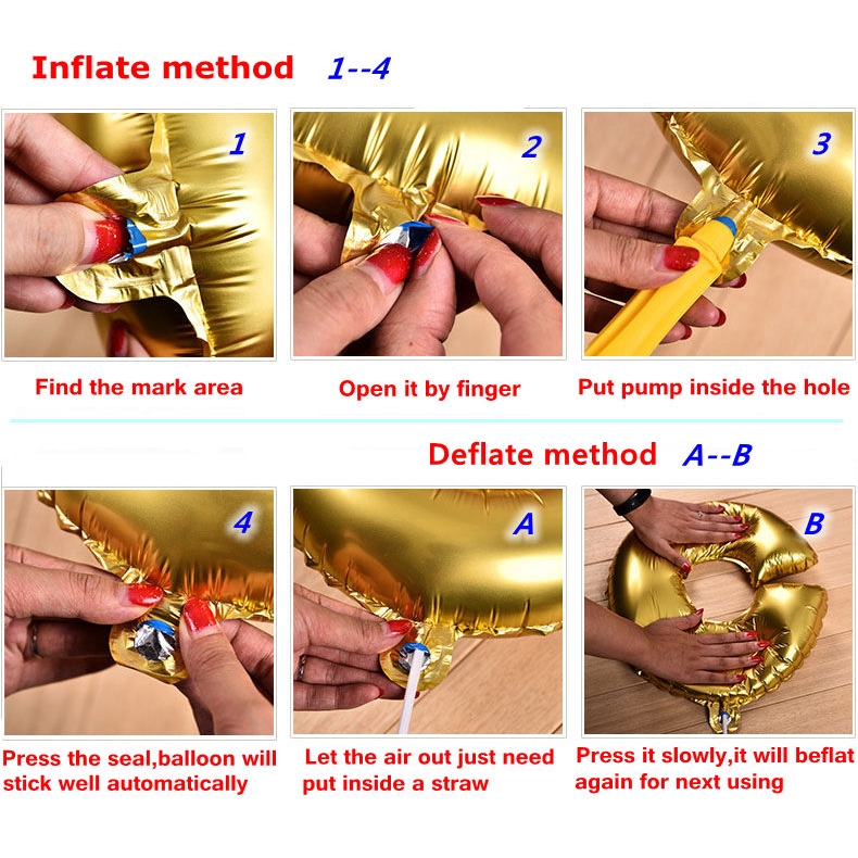 Bong bóng chữ số 81.28 cm trang trí tiệc sinh nhật cho bé