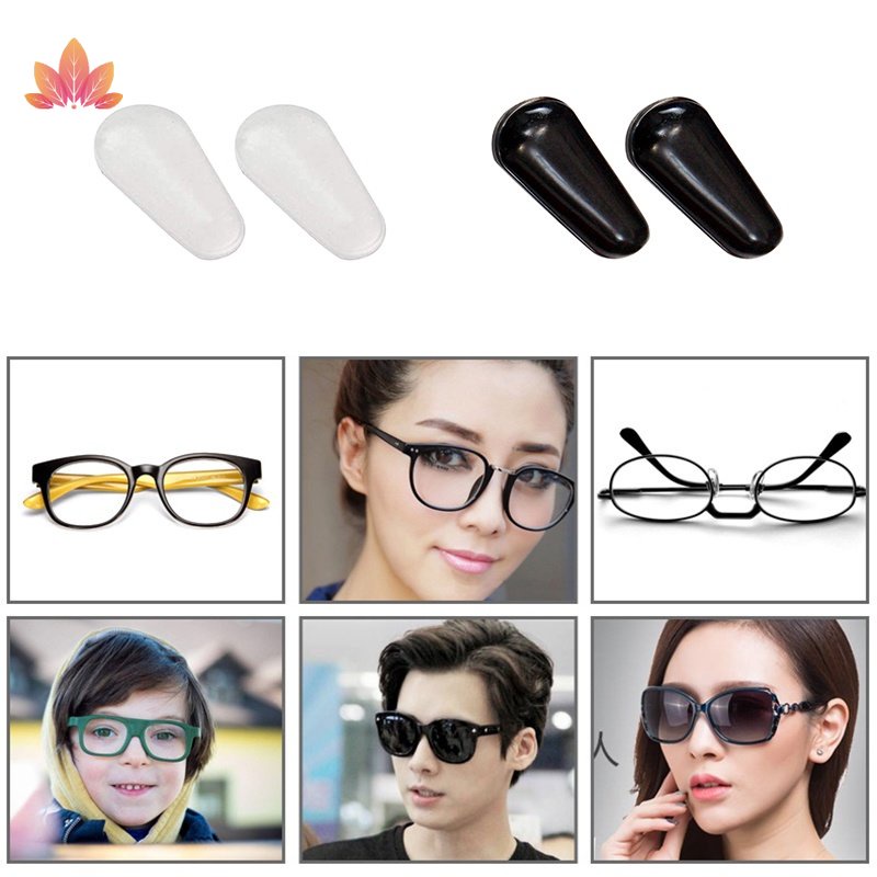 1 Cặp Đệm Mũi Silicone Trong Suốt Chống Trượt Cho Mắt Kính JP5
