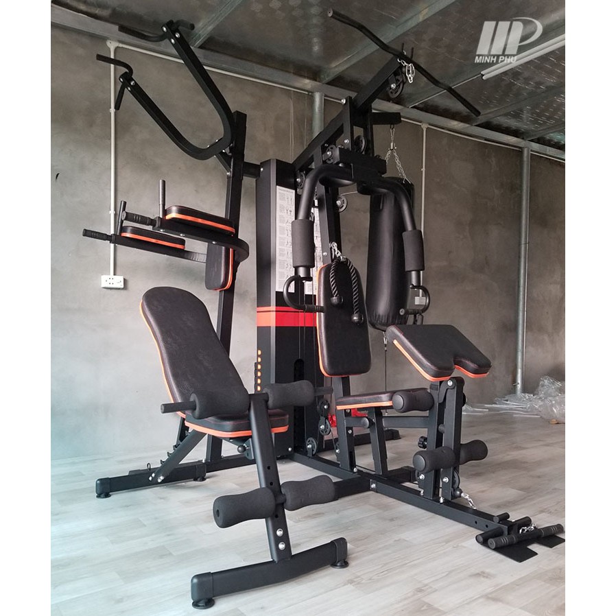 [TẶNG GĂNG TAY] Giàn tạ đa năng JL-808 ⚡ Máy tập GYM gia đình 30+ bài tập |  Có xà đơn - xà kép - bao đấm - Ghế đẩy tạ