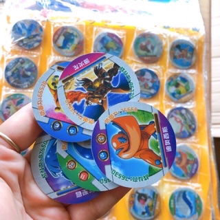 Thẻ Ảo Tròn Pokemon Nhựa Vip ( vỉ 30 túi , túi 7 thẻ )