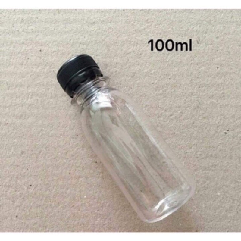 100 chai nhựa 100ml kèm nắp, chai 100ml