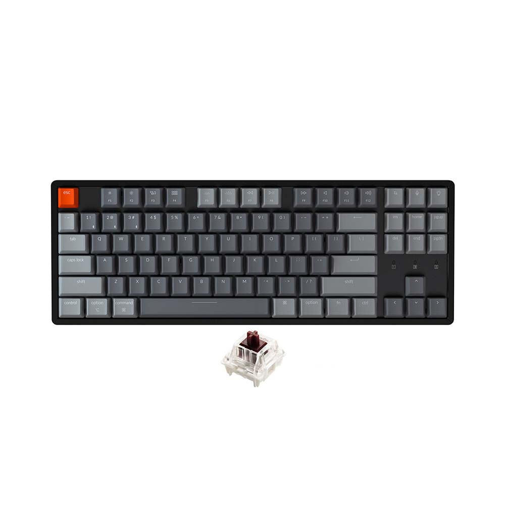 Bàn phím cơ TKL không dây Keychron K8 Aluminum Led RGB HotSwap Gateron Switch