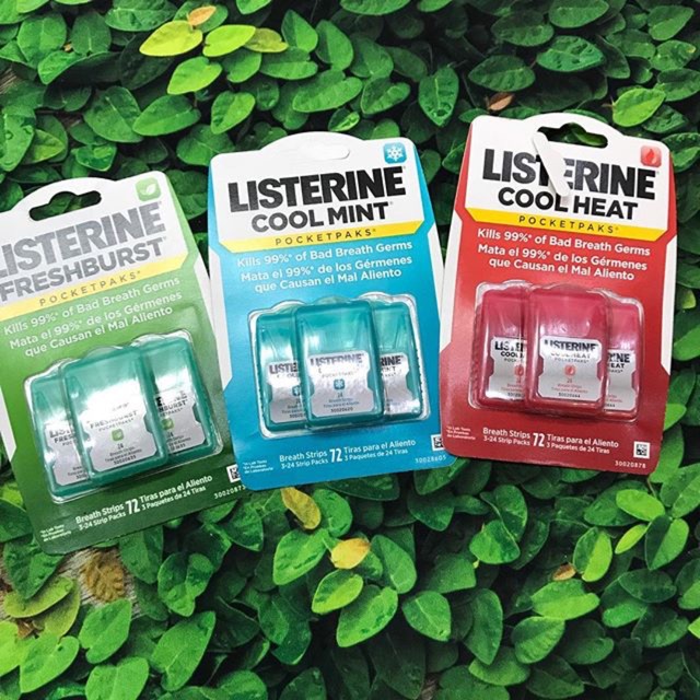 Miếng ngậm thơm miệng, diệt khuẩn Listerine Cool Mint – 24 miếng hộp .