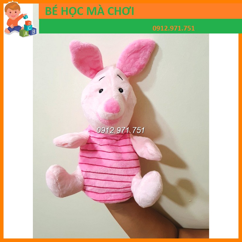 (hàng mới 100%) Rối bàn tay hoạt hình gấu pooh, lợn piglet , mickey đáng yêu cho bé