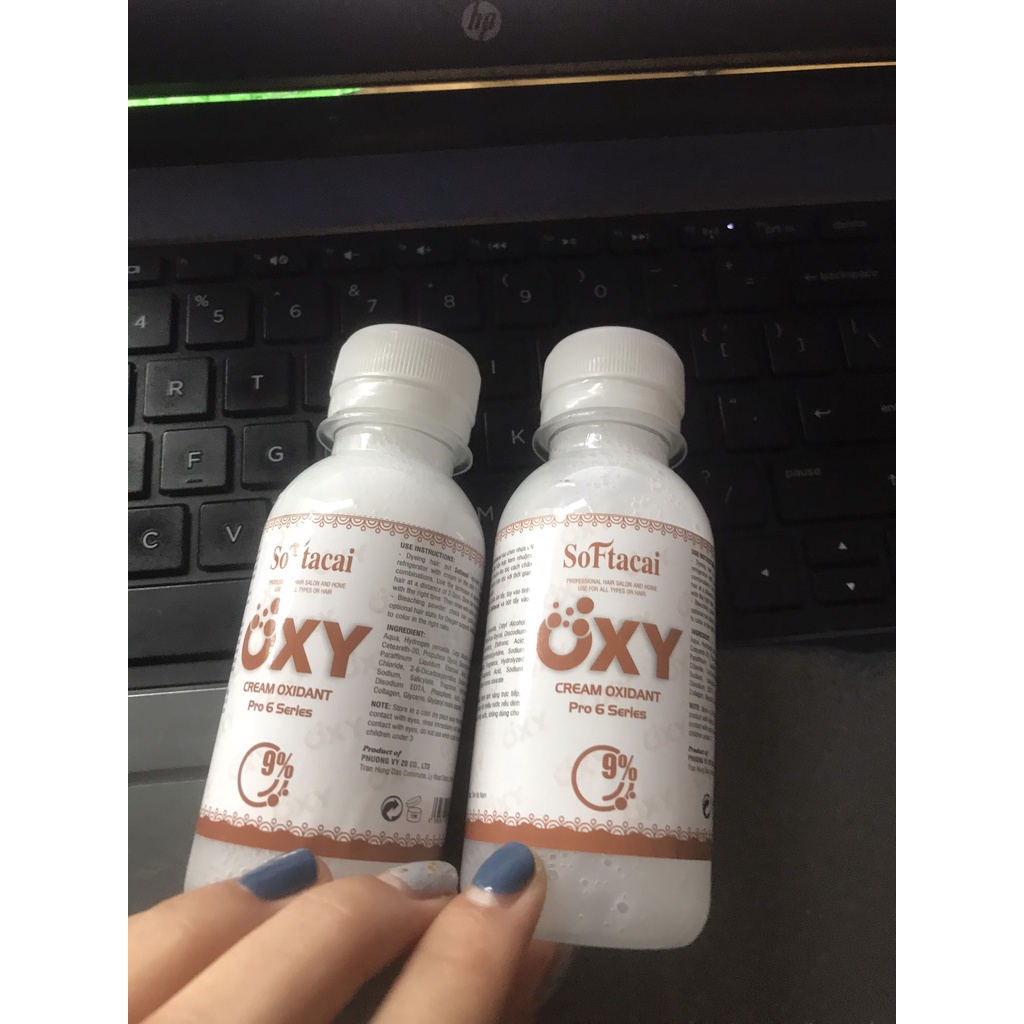 OXY trợ nhuộm tóc SOFTACAI 100ml ( 6%, 9%, 12% ) .Dùng cùng thuốc nhuộm tóc và bột tẩy tóc